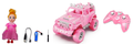 Kids Remote Control Off-Road Jeep Toy with Doll - Pink Convertible RC Crawler Truck Play Set, Wireless Remote Control Car with Rechargeable Battery, Perfect Holiday Gift for Girls